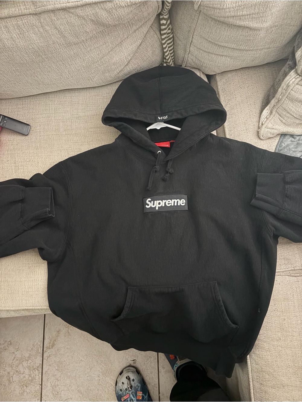 Supreme Black Hoodie Box Logo - Gem